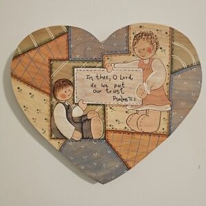 Inspirational Wall Hanging Psalms 71:1 "In Thee Oh Lord..." 12"x10"x1" Wood